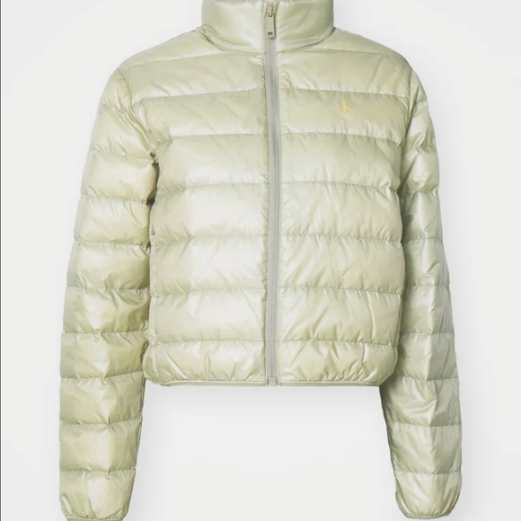 Womens Calvin Klein Off-White Puffer Winter Jacket - Picture 8 of 8